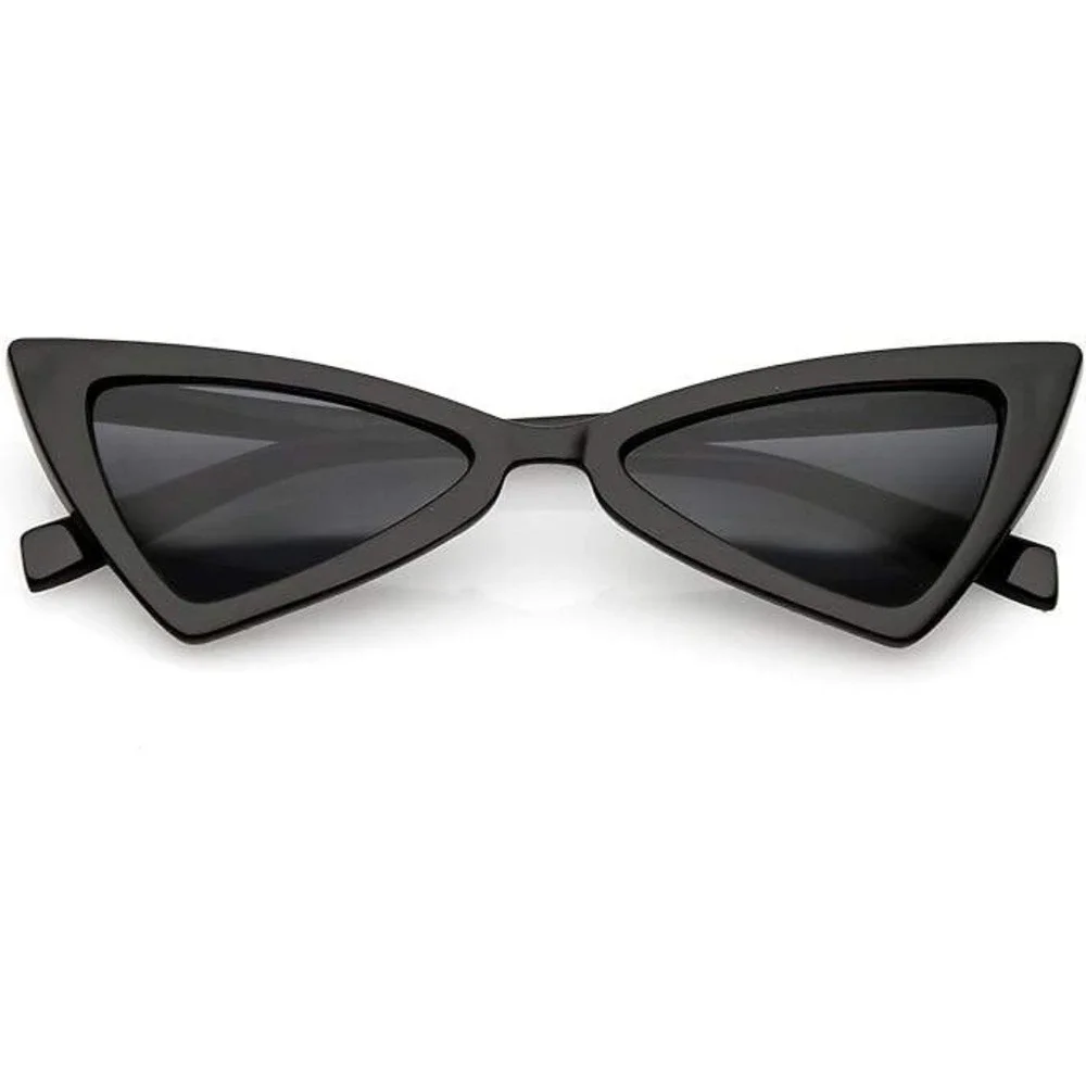 Cat Eye Sunglasses Women Fashion Trendy Designer Vintage Style Black Frame Gafas